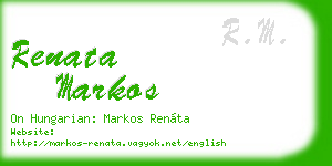 renata markos business card